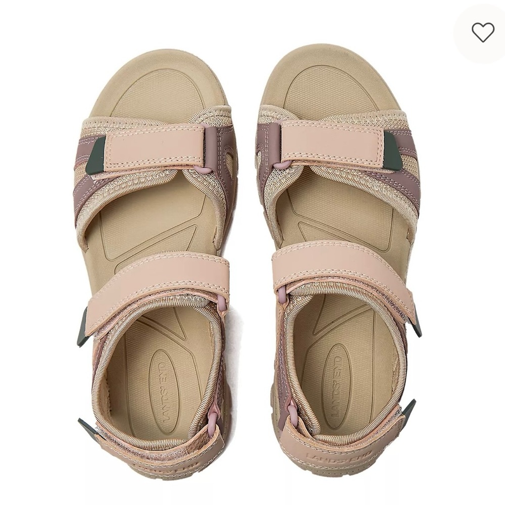 Lands' End Tan and Pink Sport Sandals - Picture 2 of 4